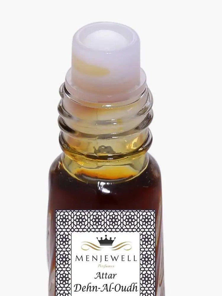 Menjewell Dehn-Al-Oudh Attar Perfume 3ml 0.1 Fl.oz. Unisex Fragrance | Finest Pure Perfume | Alcohol Free