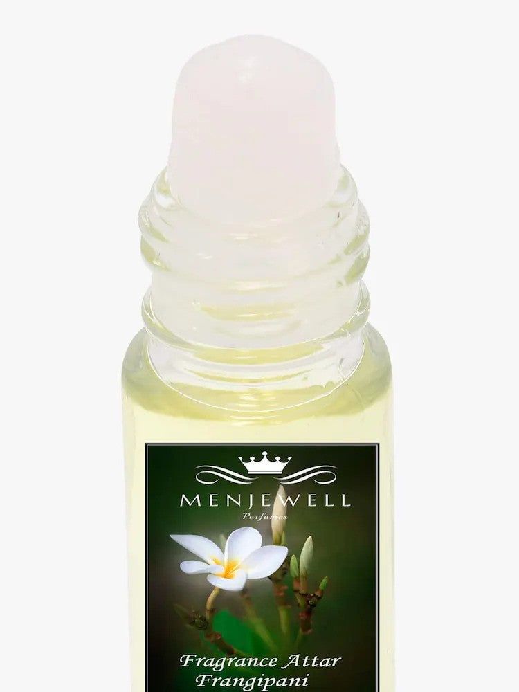 Menjewell Frangipani Fragrance Attar Perfume 9ml 0.3 Fl.oz. For Men & Women | Long Lasting