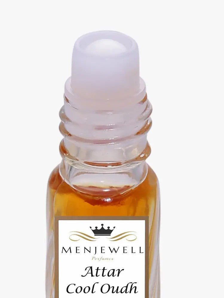 Menjewell Cool Oudh Attar Perfume 3ml 0.1 Fl.oz. Unisex Fragrance | Finest Pure Perfume | No Alcohol