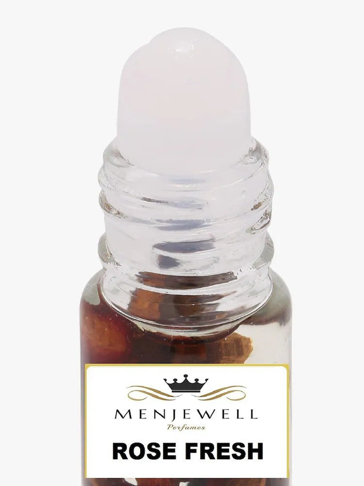 Menjewell Rose Fresh + Lavender Love Eau De Perfume Attar 9ml 0.3 Fl.oz. Each Pack Of 2 | Unisex Fragrance | Long Lasting