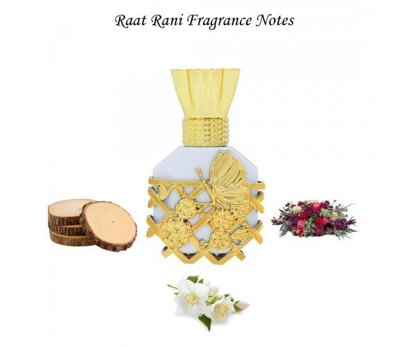 Menjewell Premium Raat Ki Rani Attar Perfume 12ml 0.4 Fl.oz. Unisex Luxury Fragrance | Long Lasting | Non Alcoholic