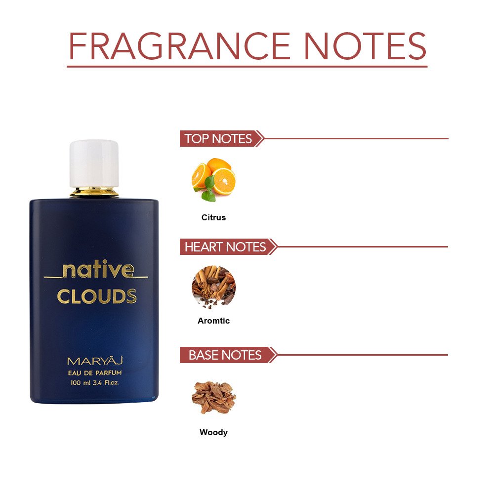 Ajmal Maryaj Native Clouds Eau De Parfum 100ml 3.4 Fl.oz. Gift For Men & Women | Long Lasting Spray