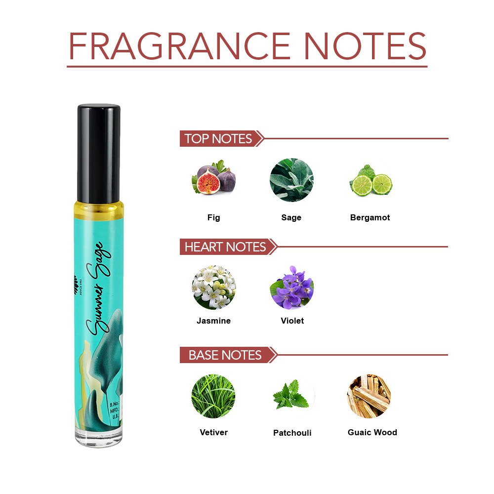 Ajmal Artisan Summer Sage Concentrated Perfume 10ml 0.3 Fl.oz. Gift For Men & Women Alcohol Free