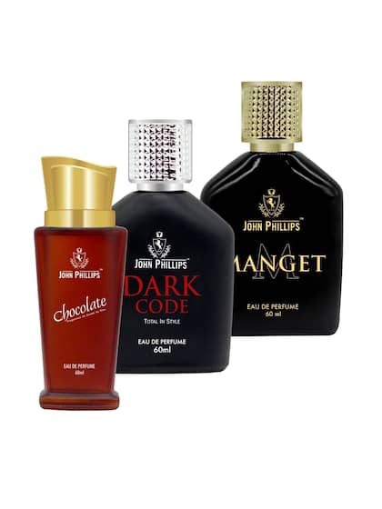 John Phillips Dark Code + Chocolate + Manget Eau De Parfum 60ml 2 Fl.oz. Each Pack Of 3 For Men & Women