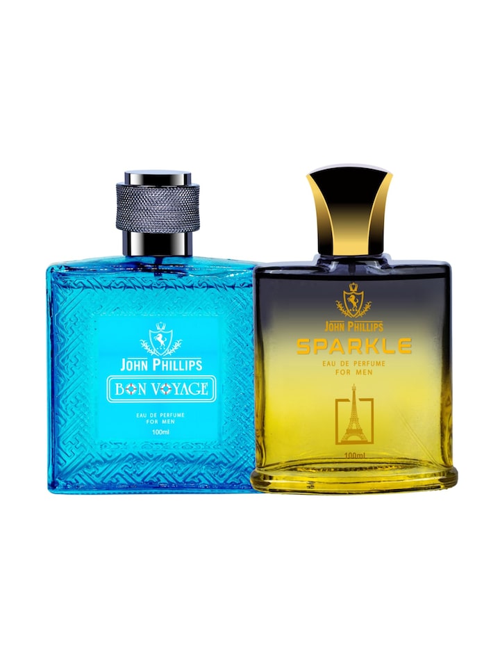 John Phillips Bon Voyage & Sparkle Eau De Perfume 100ml 3.4 Fl.oz. Each Pack Of 2 | Perfect Gift For Husband