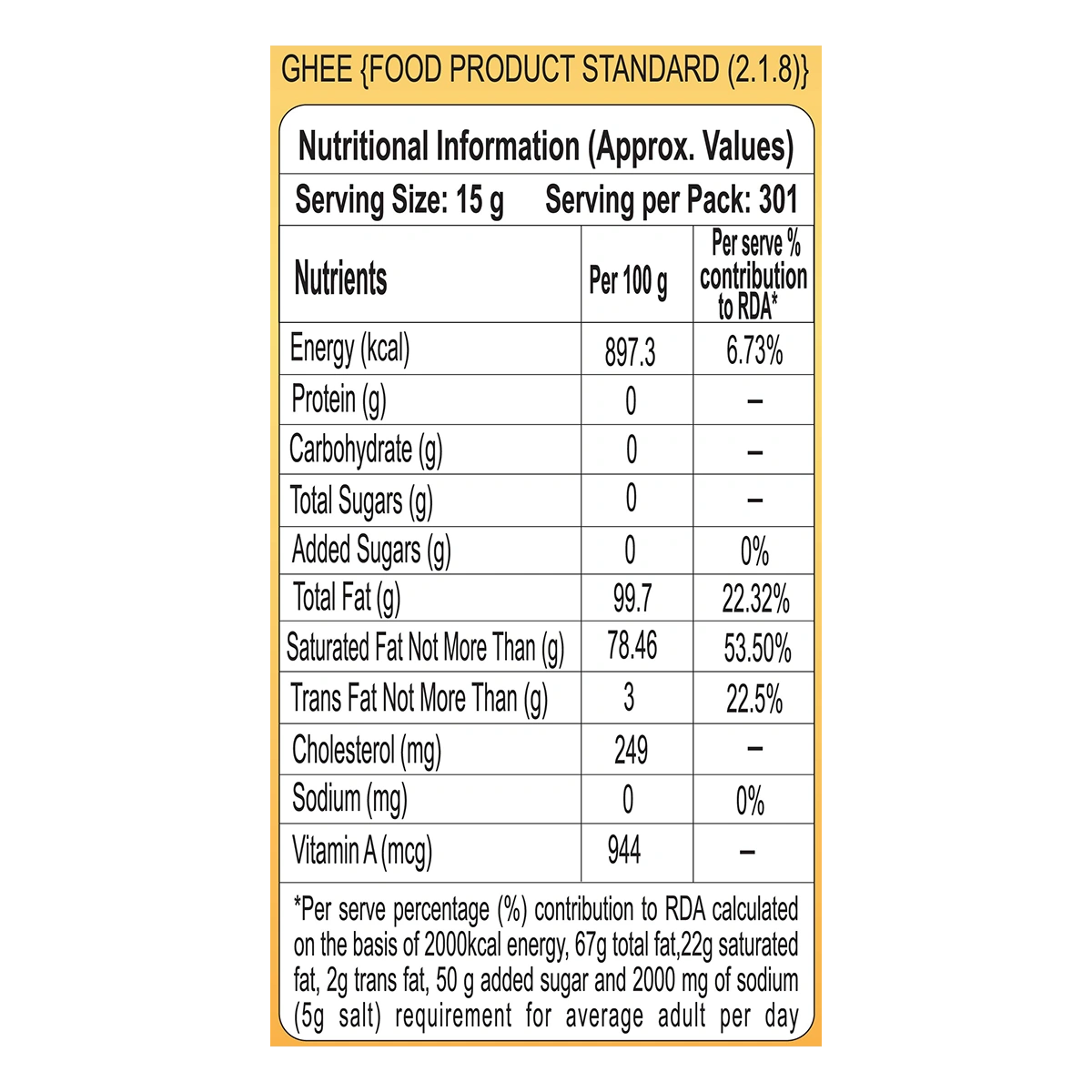 Patanjali Cow'S Ghee 5liter