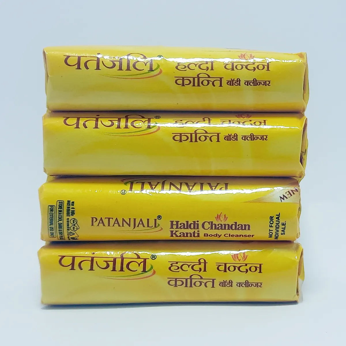 Patanjali Haldi Chandan Kanti Body Cleanser, Pack Of 4, With Nourishing & Hydrating The Skin,180gm