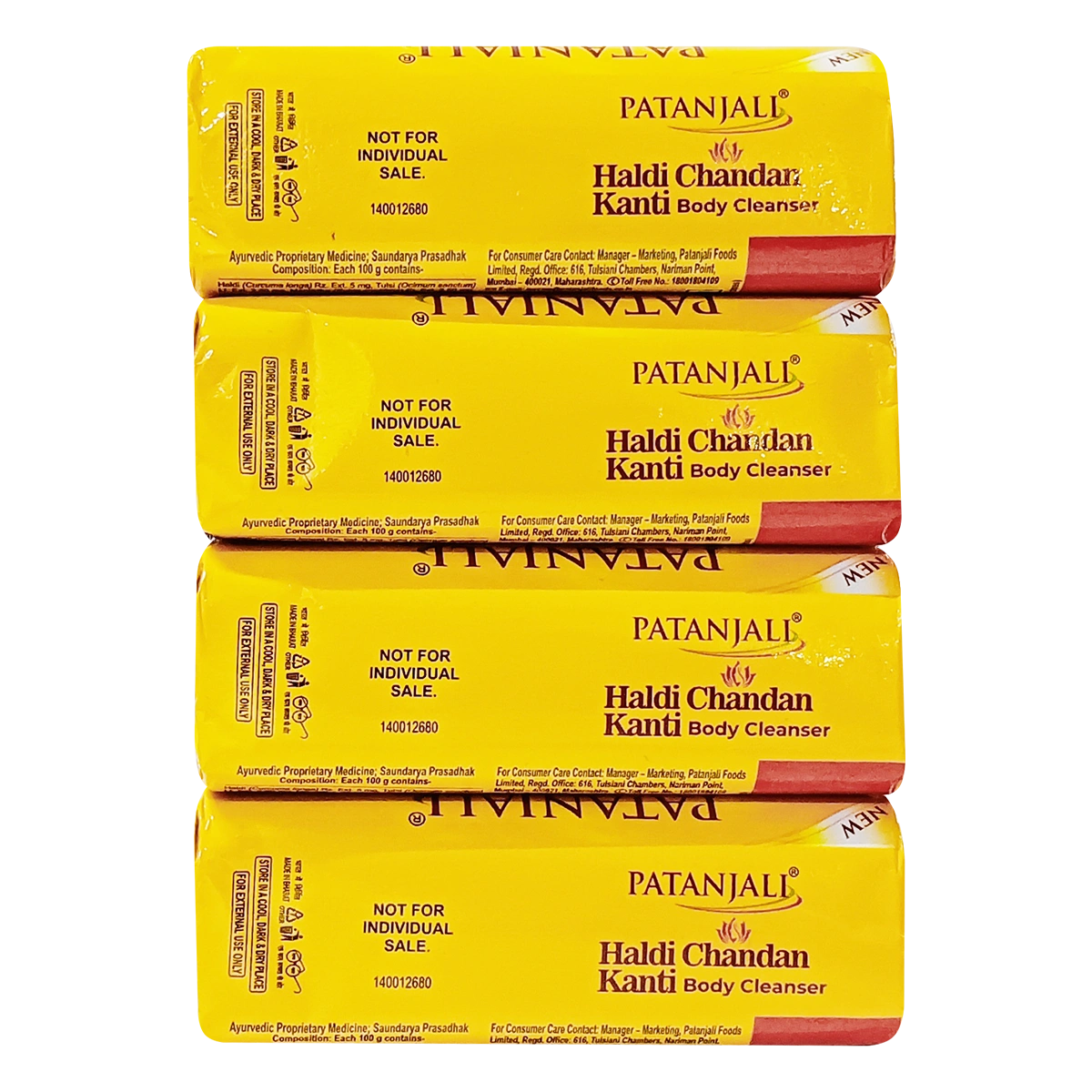 Patanjali Haldi Chandan Kanti Body Cleanser, With Reduces Roughness, Improves Texture, 600gm