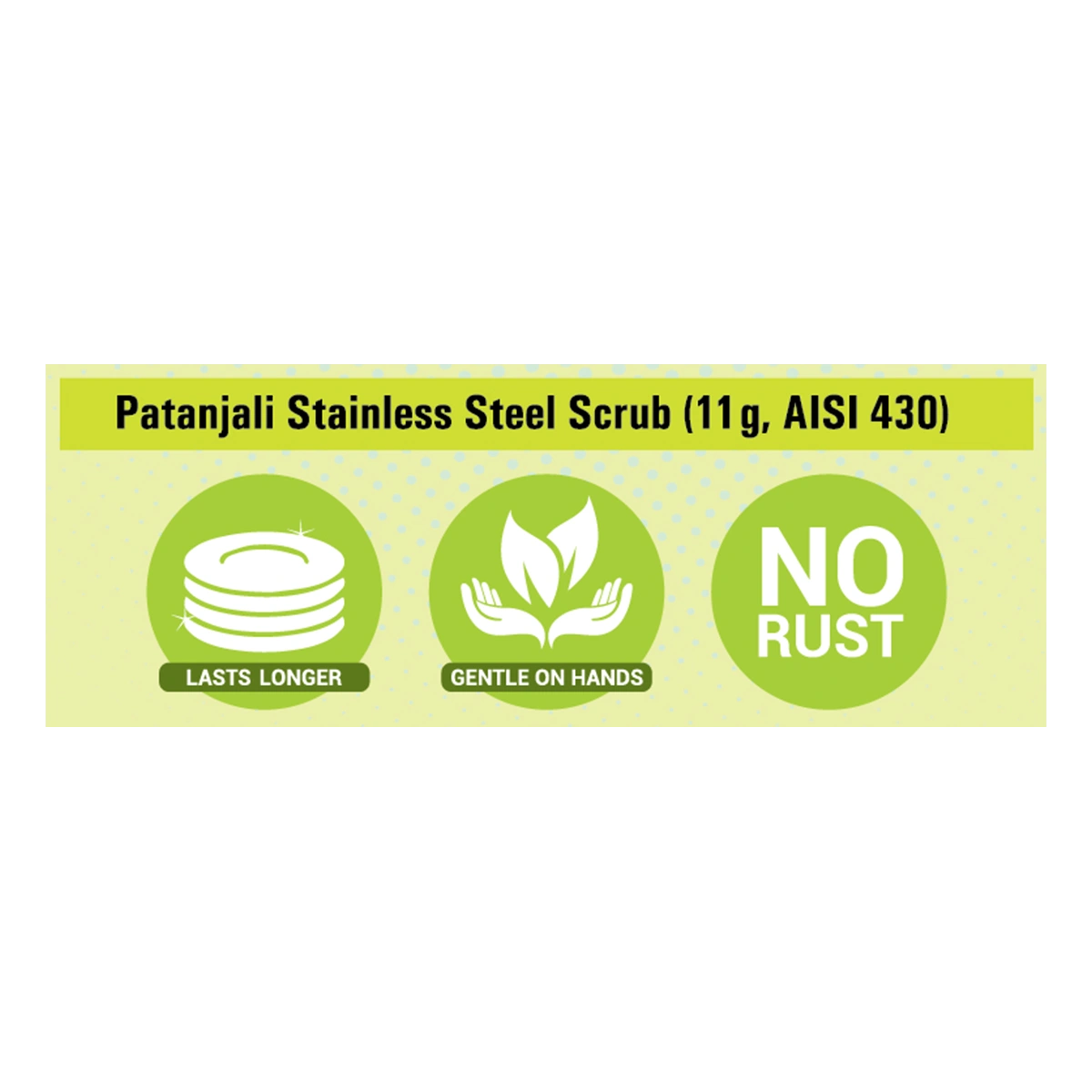 Patanjali Super Steel Scrub, With Long Lasting, 11gm