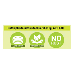 Patanjali Super Steel Scrub, With Long Lasting, 11gm