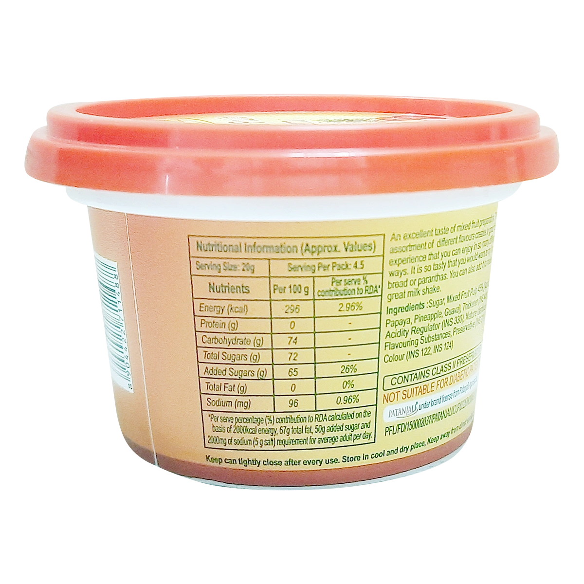 Patanjali Mixed Fruit Jam 90gm