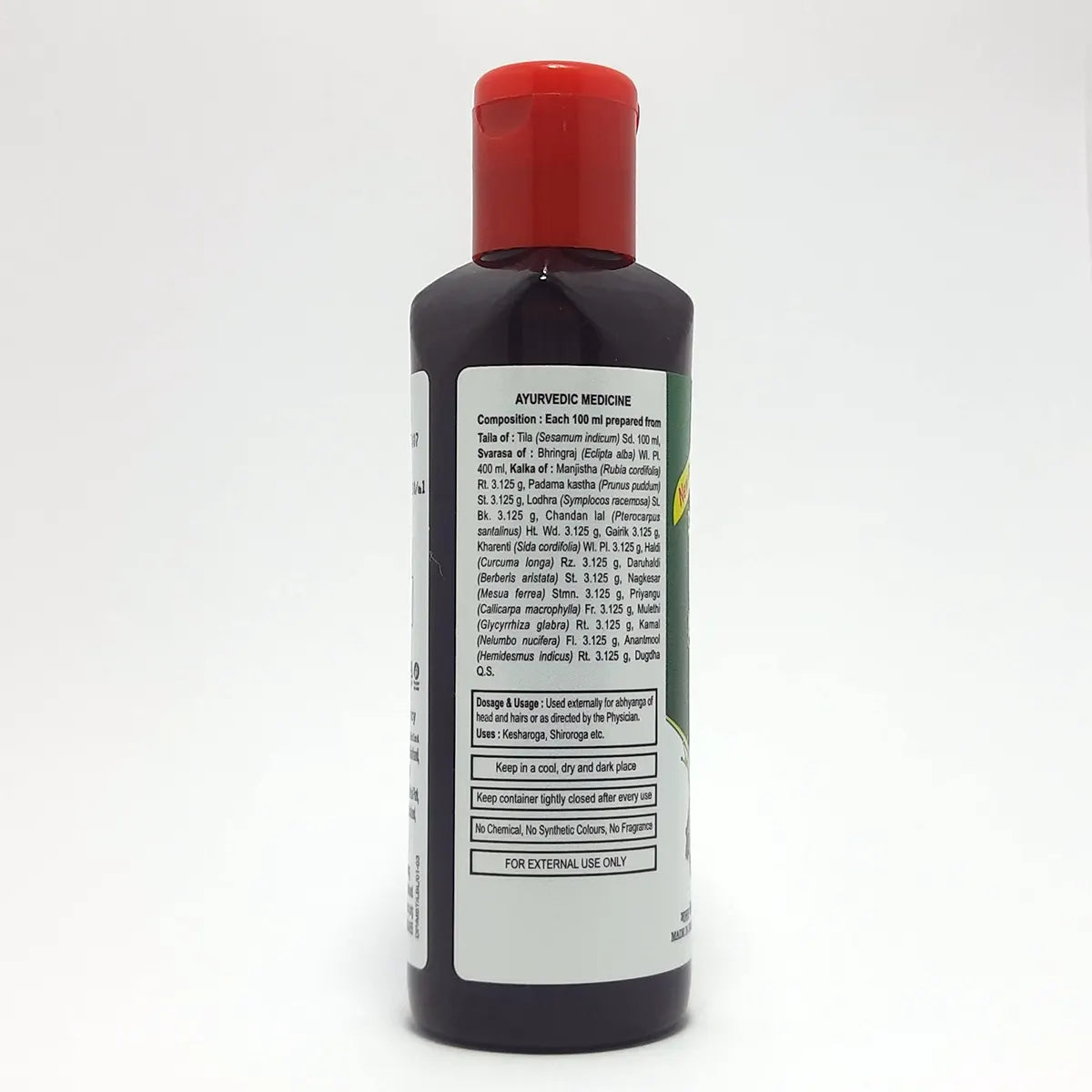 Patanjali Divya Mahabhringraj Taila, With Padama Kastha (Prunus Puddum) | 100ml, Pack Of 1