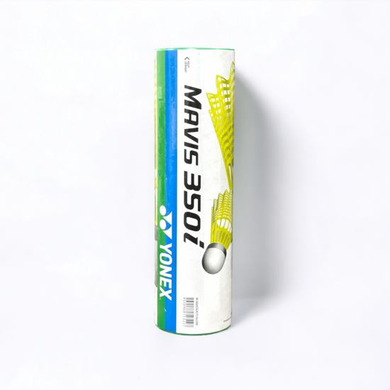 Yonex Mavis 350i Green Cap Nylon Badminton Shuttlecock | Yellow , Pack Of 6