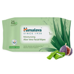 Himalaya Moisturizing Aloe Vera Facial Wipes, Gently Cleanses & Refreshes Skin Restores Moisture Balance | 25 Wipes