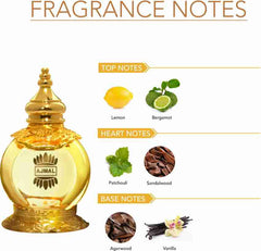 Ajmal Aura 10ml 0.3 Fl.oz. + Mukhallat Al Wafa Concentrated Perfume 12ml 0.4 Fl.oz. + Aretha Eau De Parfum 50ml 1.6 Fl.oz. | Combo Of 3