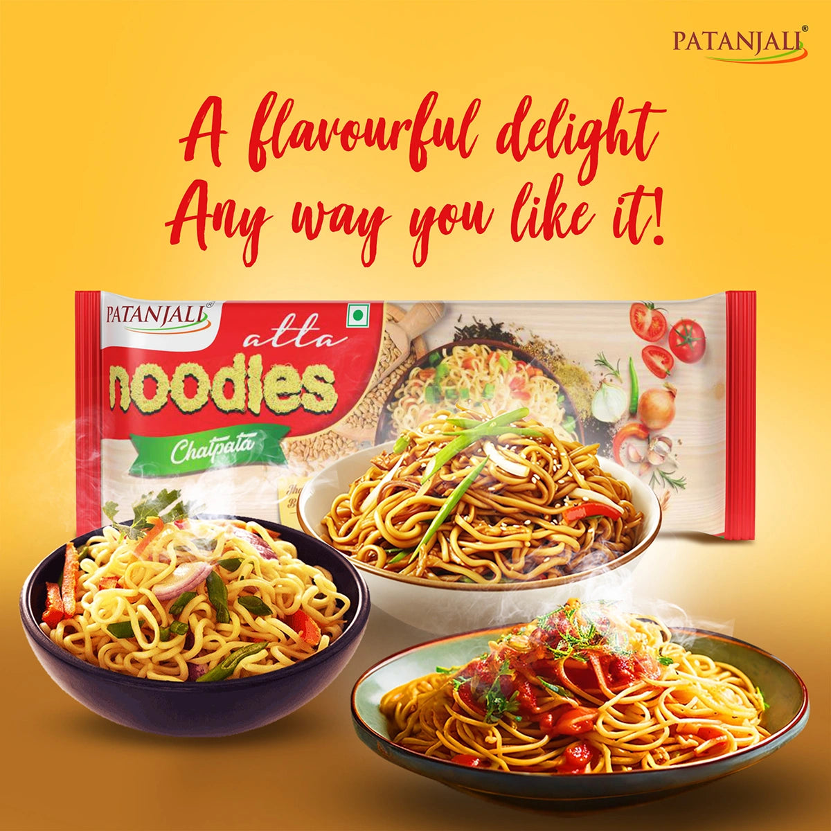 Patanjali Atta Noodles Classic - Family Pack 240gm