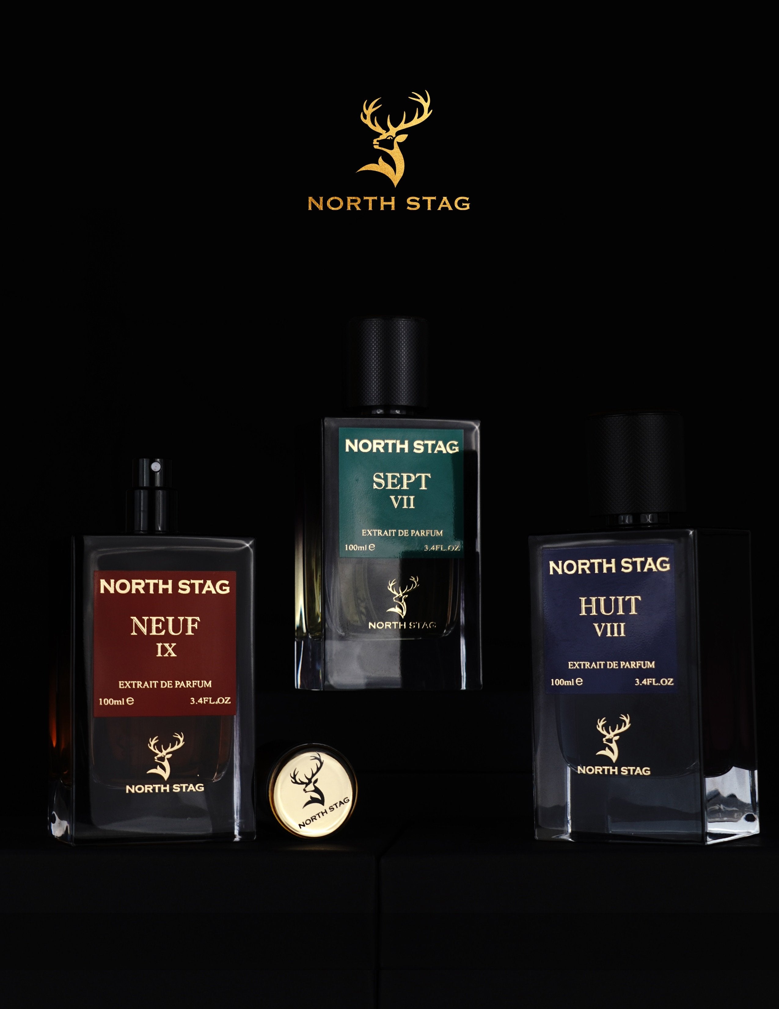 North Stag Sept VII Extrait De Parfum 3.4 Fl.oz. Unisex Fragrance | Long Lasting | Party Wear