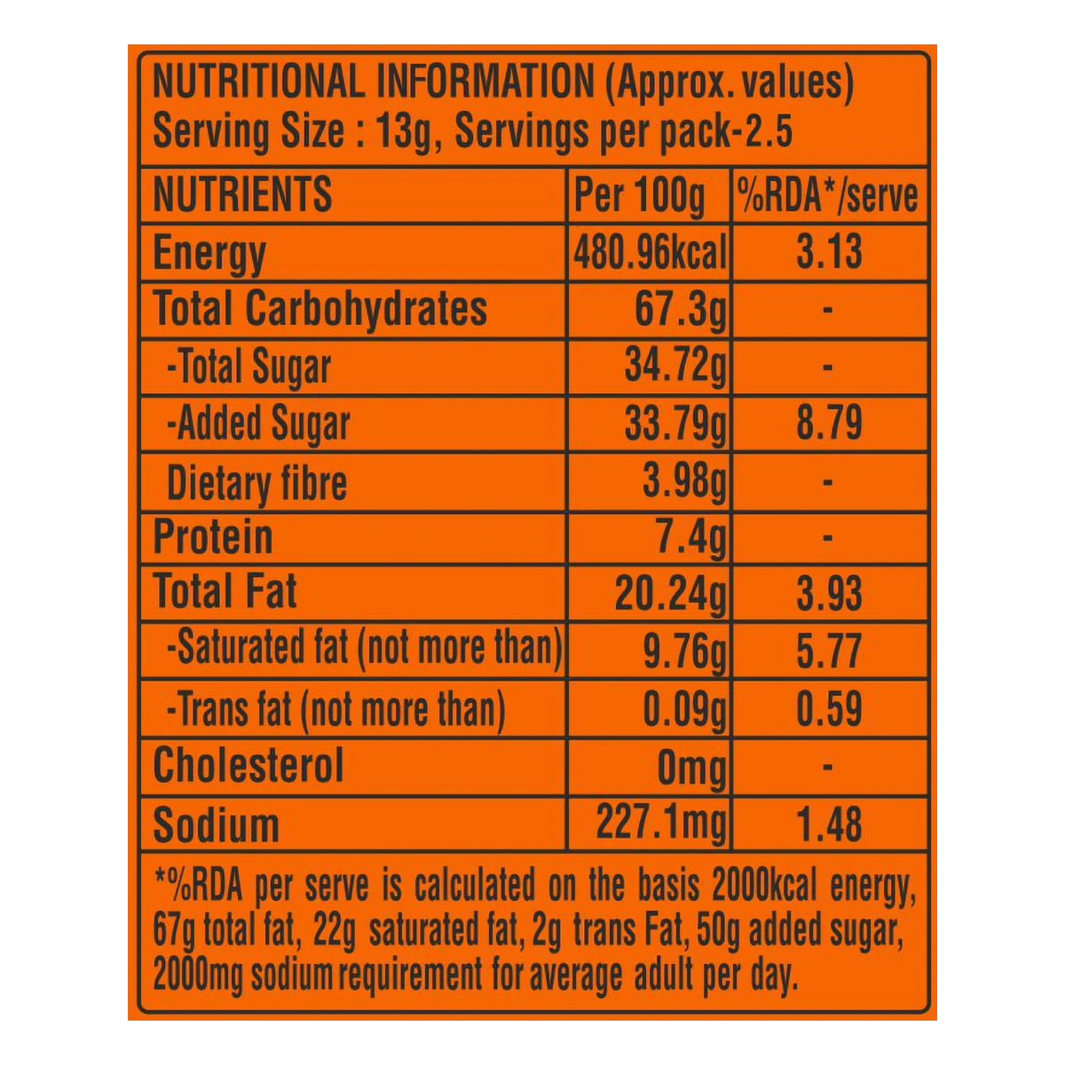 Patanjali Creamfeast Orange Biscuit 32.5gm
