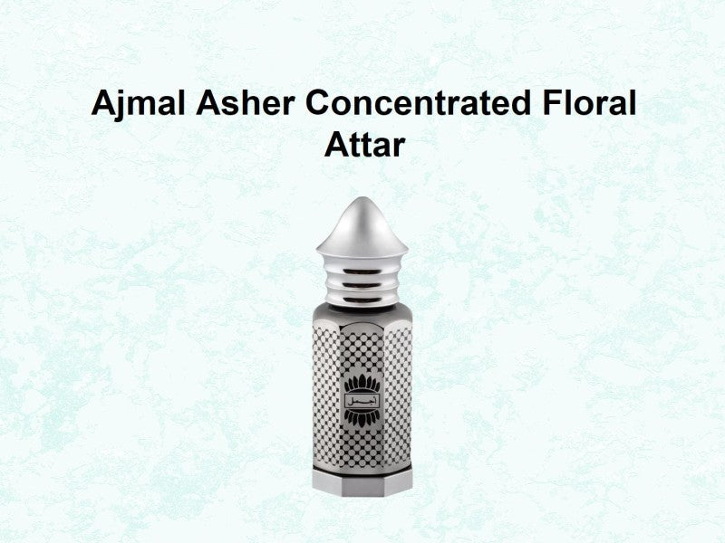 Ajmal Asher Concentrated Perfume 12ml 0.4 Fl.oz. & Khofooq Attar Gift Set 18ml 0.6 Fl.oz. | For Unisex Combo Of 2