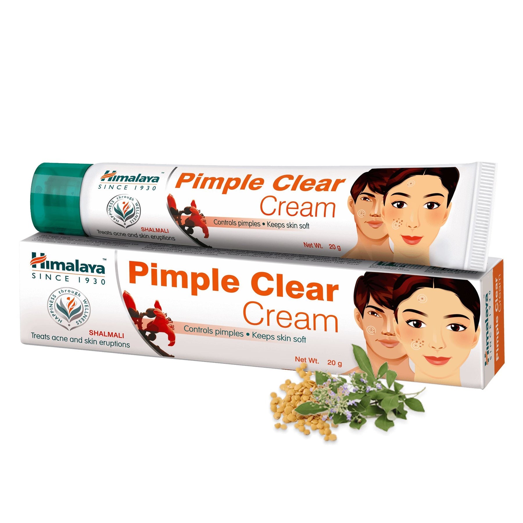 Himalaya Pimple Clear Cream, Controls Pimples, Keeps Skin Soft, Effectively Treats Pimples & Skin Eruptions | 20gm