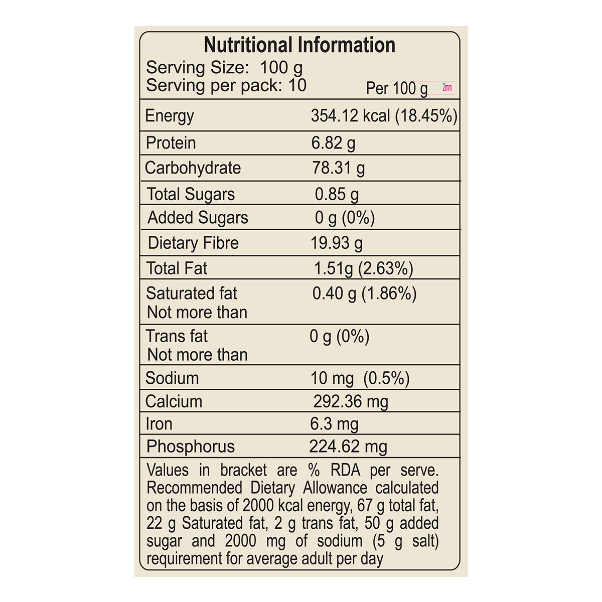 Patanjali Ragi Atta (Madwa Atta) 1kg
