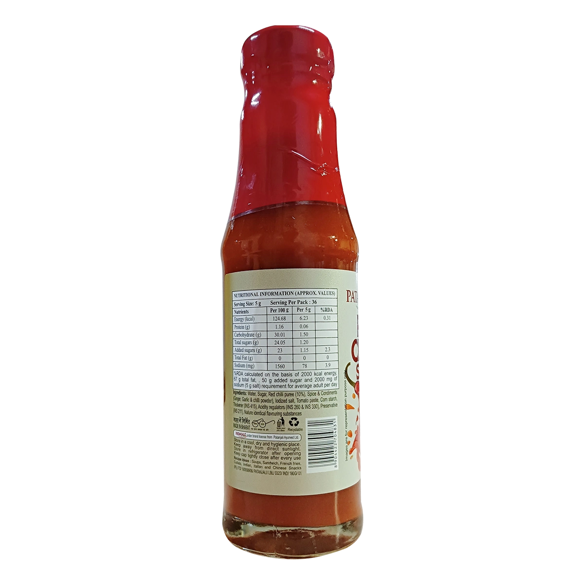 Patanjali Red Chilli Sauce 180gm