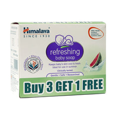 Himalaya Refreshing Baby Soap, Keeps Baby's Skin Cool & Fresh | 75gm, Buy 3 Get 1 Free