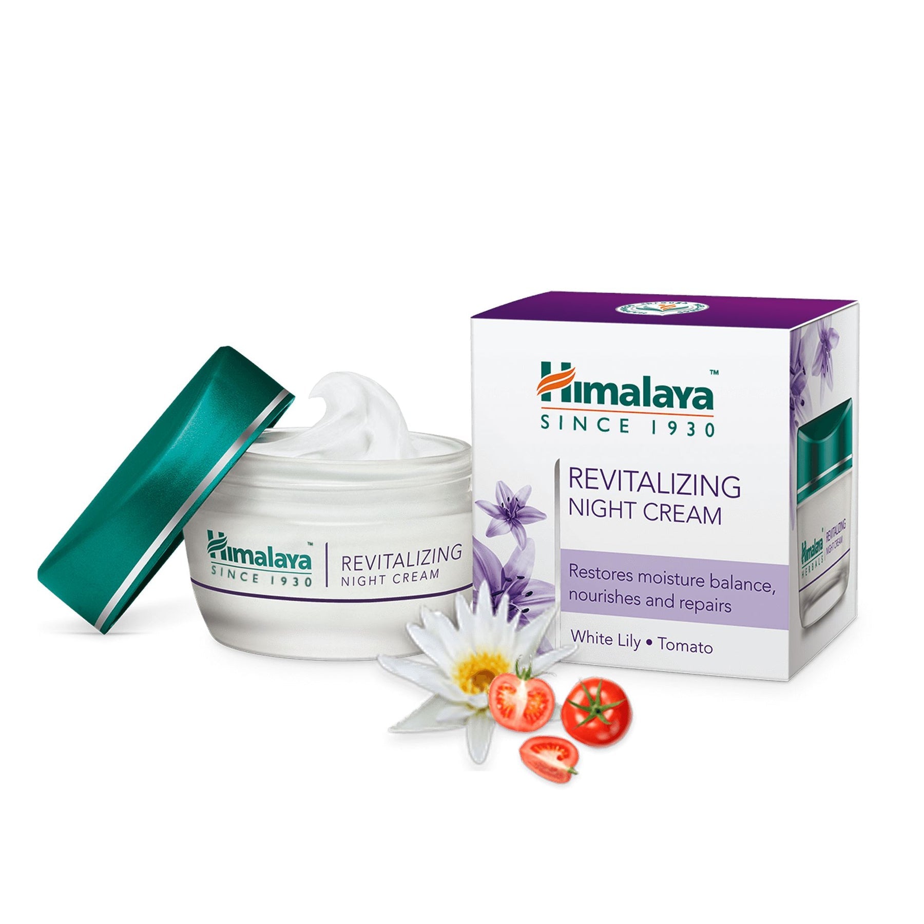 Himalaya Revitalizing Night Cream, Restores Moisture Balance, Nourishes & Repairs | 50gm