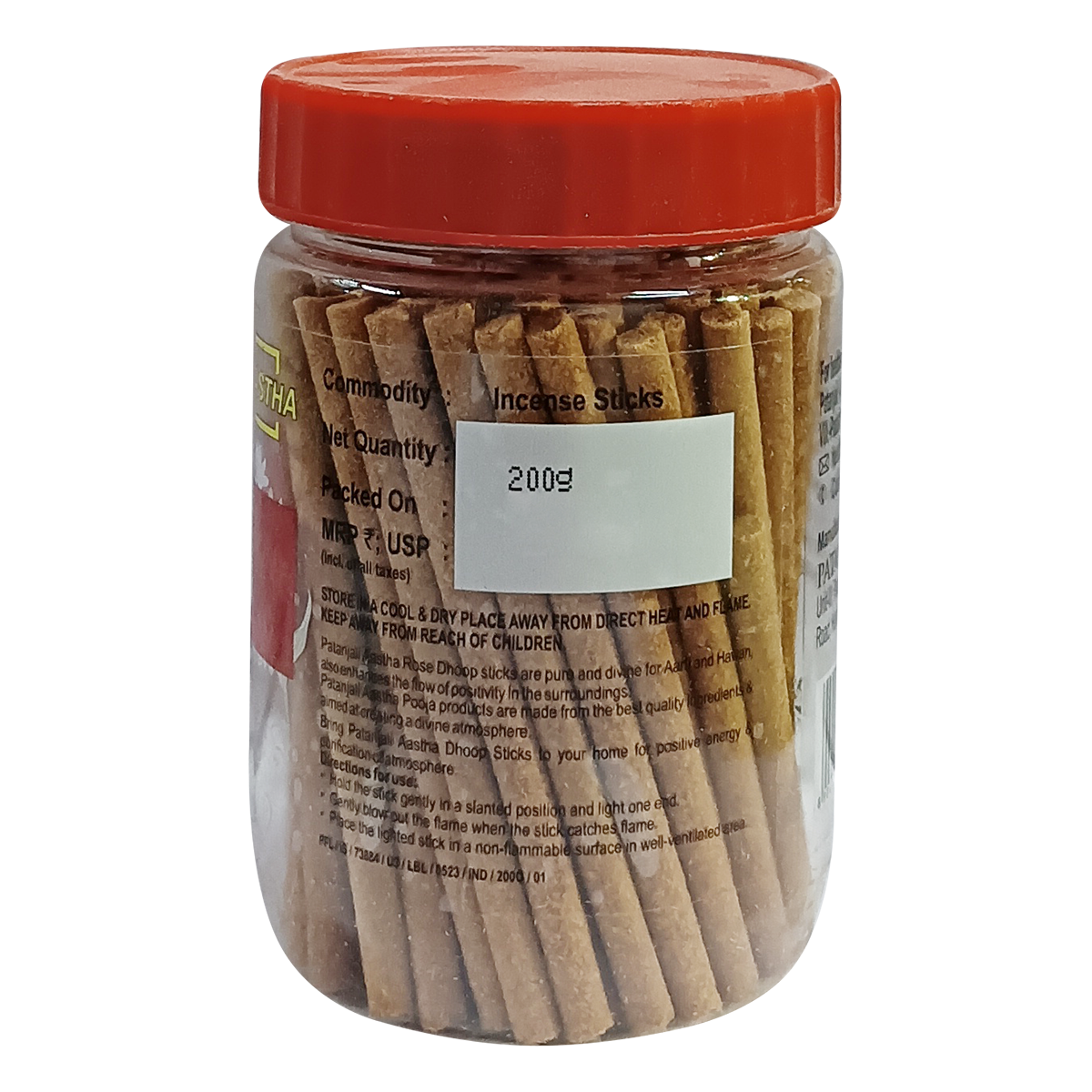 Patanjali Aastha Rose Dry Dhoop Stick, With Exquisite, Soothing & Long Lasting Aroma | 200gm
