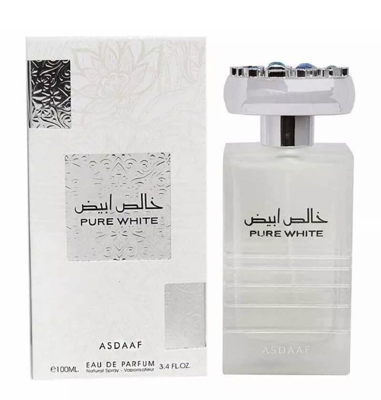 Asdaaf Pure White Eau De Parfum 100ml 3.4 Fl.oz. Unisex Fragrance | Long Lasting | Party Wear