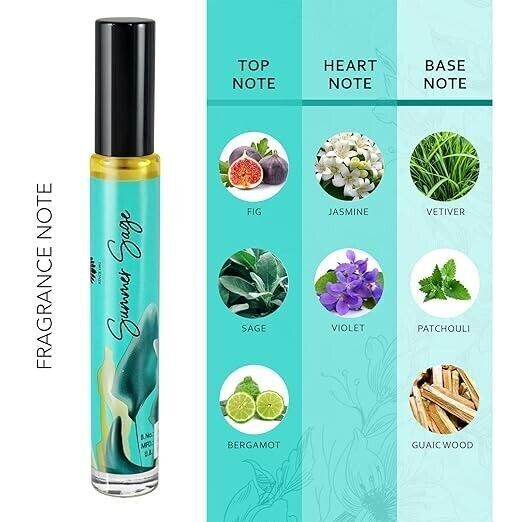 Ajmal Artisan Summer Sage Long-lasting Concentrated Perfume Roll-on 10ml 0.3 Fl.oz. | For Unisex