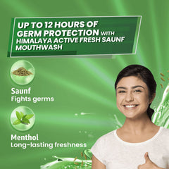 Himalaya Active Fresh Saunf Mouthwash, Freshness Of Saunf & Long-Lasting Fresh Breath | 215ml