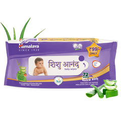 Himalaya Shishu Anand Baby Wipes, Keeps Baby's Skin Hydrated | 72 Wipes