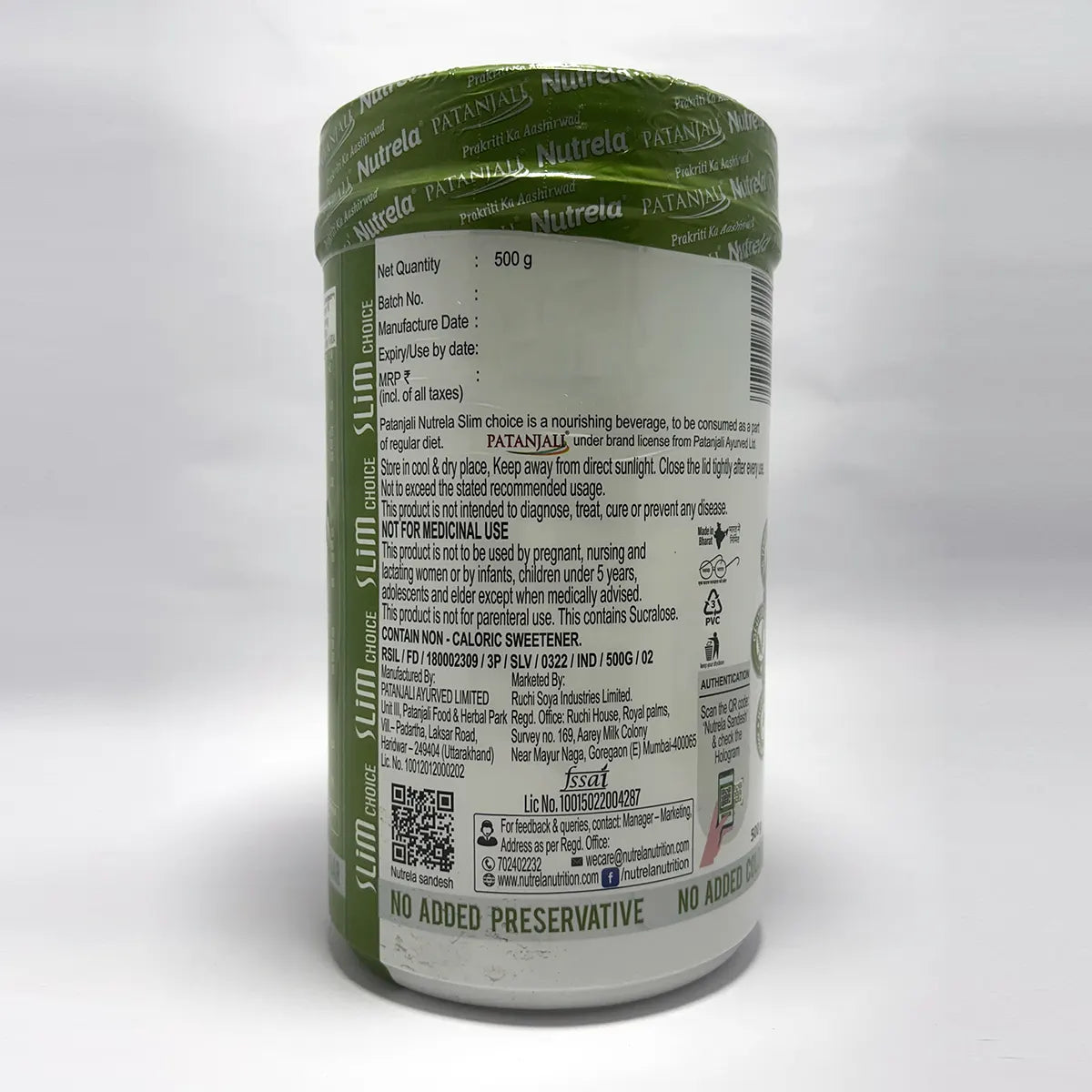 Patanjali Nutrela Slim Choice Powder, With Reduced Sugar Cravings, 500gm