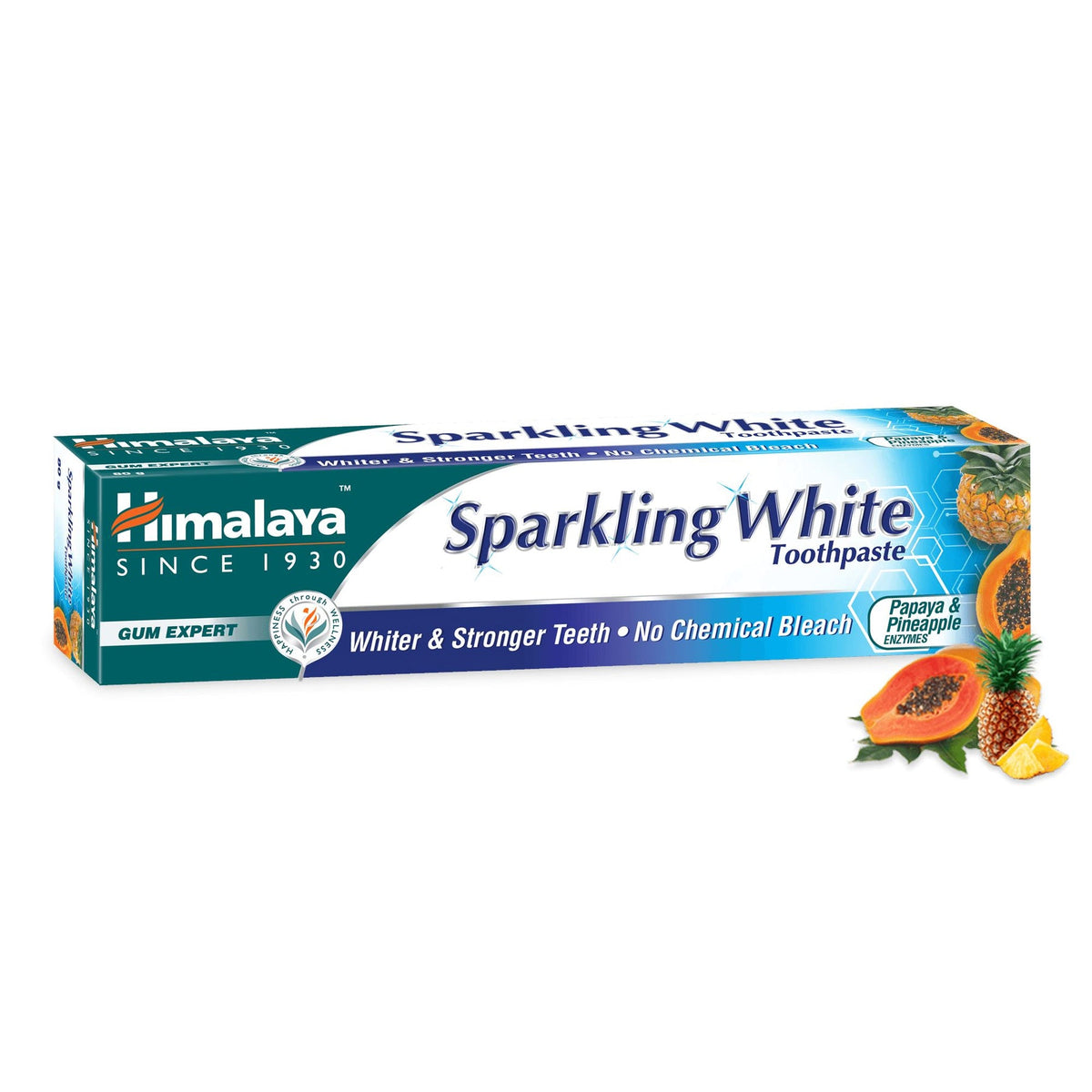 Himalaya Sparkling White Toothpaste, No Chemical Bleach | 150gm