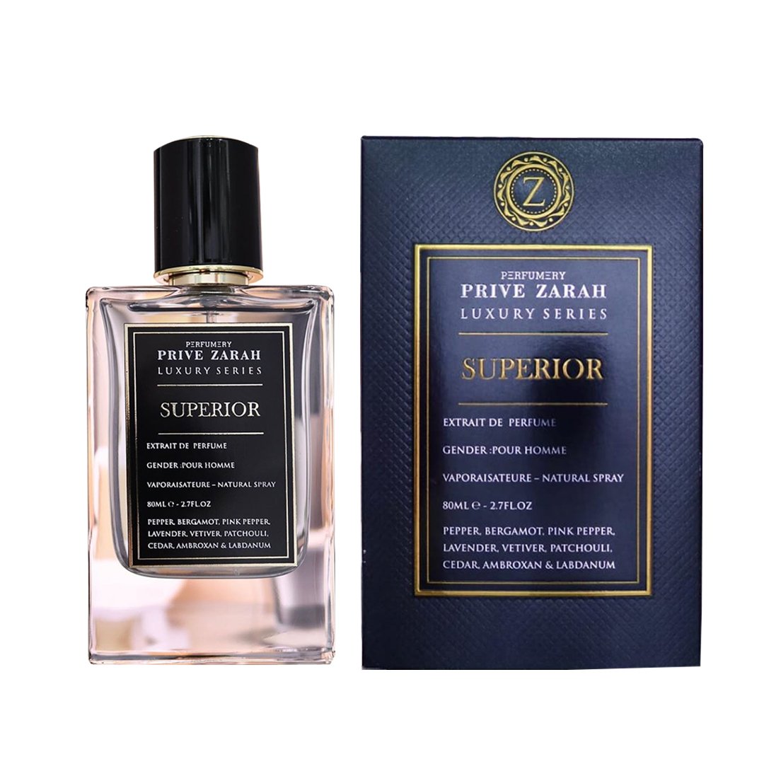 Prive Zarah Superior Pour Homme Extrait De Parfum 80ml 2.7 Fl.oz. Men Fragrance | Long Lasting | Party Wear