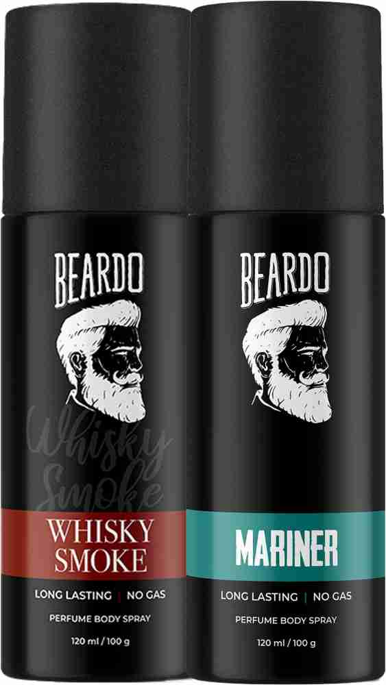 Beardo Whisky Smoke & Mariner Long Lasting Perfume Body Spray 240ml 8.1 Fl.oz. | Perfume Gift For Men