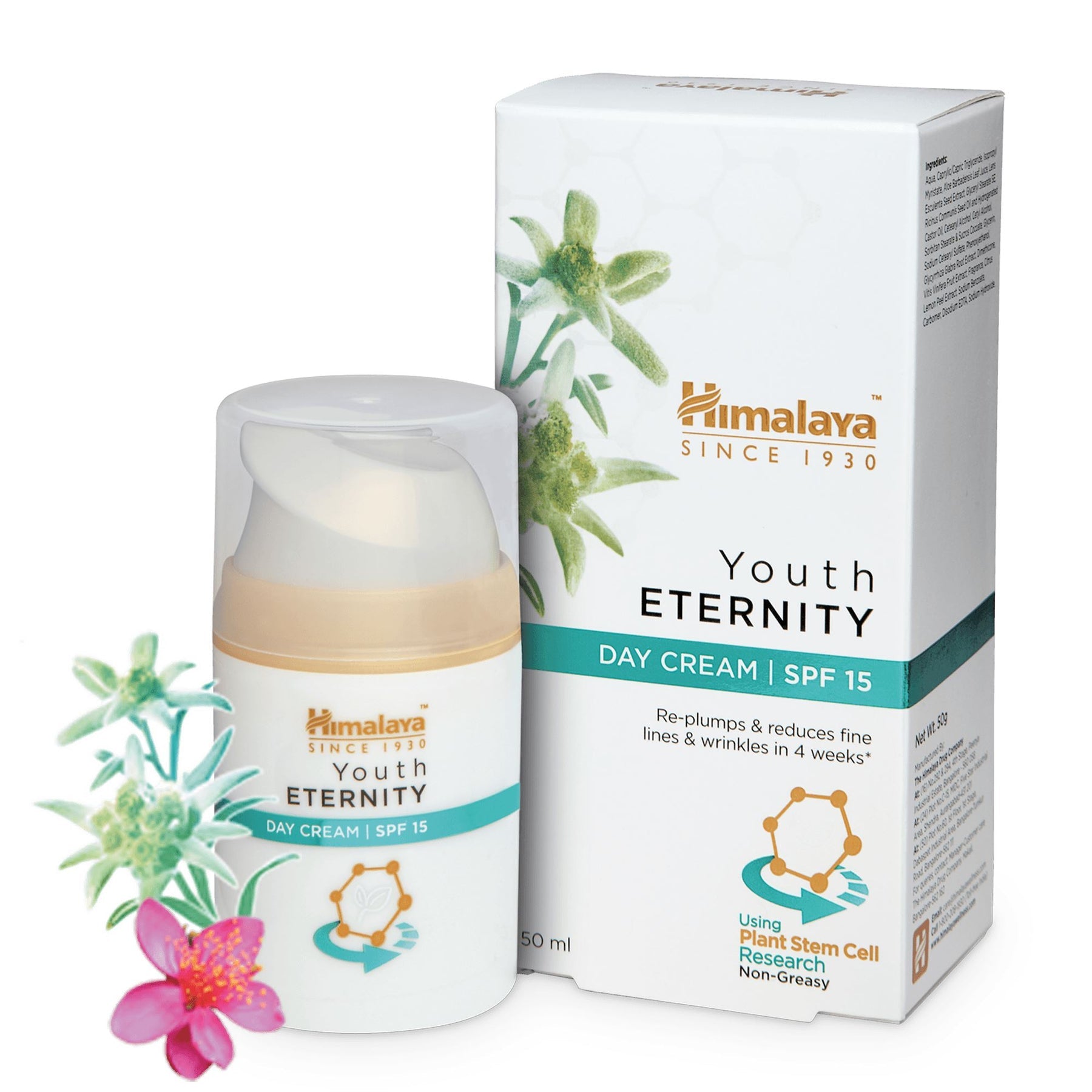 Himalaya Youth Eternity Day Cream, Reduces Visible Pores, Evens Skin Tone & Enhances Skin Luminance | 50ml